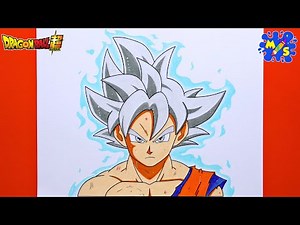 Goku Mastered Ultra Instinct Drawing || How to Draw Goku MUI - Step by Step