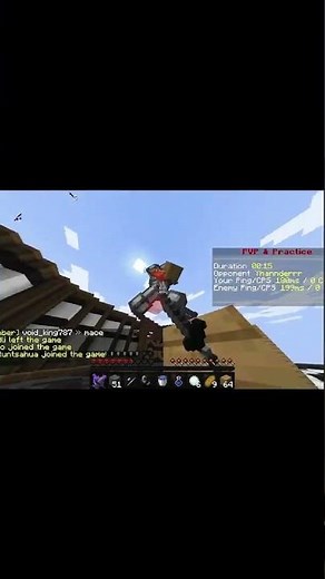 Minecraft insane level pvp #pvp #minecraft #shorts