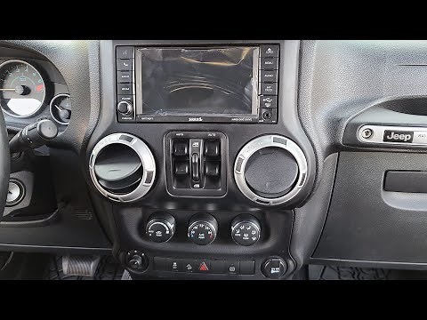How to Remove Radio / Navigation / Touch Screen from Jeep Wrangler 2012 for Repair.