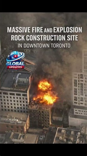 Massive Fire and Explosion Rock Construction Site in Downtown Toronto || #Toronto #breakingnews