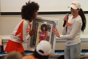 🎀 Watch as Miss Hooters International, Briana Smith from Sunrise, Florida, sees her cover photo on the 2020 Hooters Calendar for the first time! Learn why raising money for breast cancer has a very personal meaning for her. $1 from the sale of each calendar will benefit the Kelly Jo Dowd Research Grant of The V Foundation for Cancer Research . Hooters Calendars go on sale nationwide on October 1st and are available at all Hooters Restaurants throughout the country. | Hooters Florida