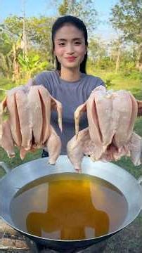 Cooking yummy deep fried chicken braised recipe