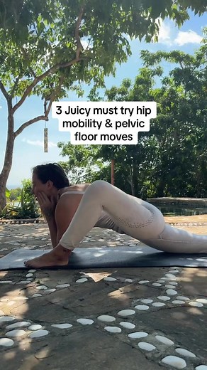 These 3 lizard variations are so juicy and delicious for your hips and pelvic floor I’m obsessed. Give them a try! 1. Lizard rocks 2. Lizard internal and external rotations ( these are so fun to explore range of motion! ) 3. Lizard hold with jaw massage! When ever I’m in pigeon or lizard doing a longer static hold I love to add a gentle jaw massage to release tension here) Gentle Reminder: the jaw is very much connected to our pelvis so tension in one might cause tension in the other and vice ve