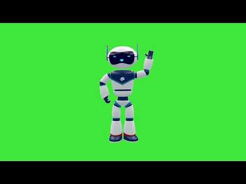 3d Animated Robot green screen effect ,artificial intelligence (Subscribe for person use)
