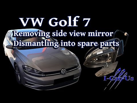 VW Golf 7 removing side view mirror and dismantling into individual parts - Tutorial