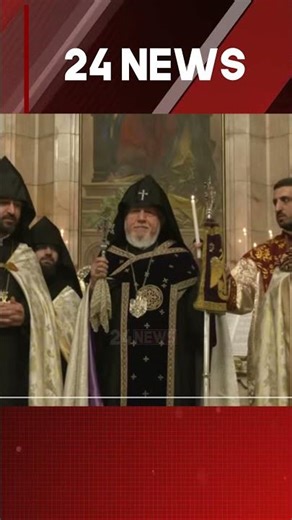 The Catholicos addressed the faithful: "Christ is Risen from the Dead", "Blessed is the Resurrect...
