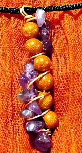 Wire Wrapped Gemstone Pendant Necklace FREE Gift With Purchase(0008) - Etsy
