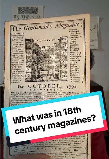 What did an 18th century magazine look like? #books #magazine #history #18thcentury#Inverted