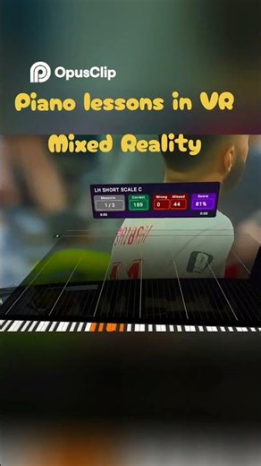 Puano Lessons in VR Mixed Reality