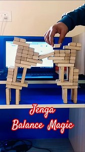 Jenga Gate Balance Challenge – Will It Stand or Crash? 😱 #shorts #jenga #woodenblocks