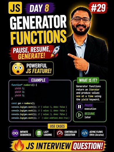 JavaScript Generator Interview Question