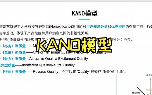 KANO模型知识讲解+案例