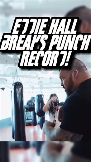 Eddie Hall DESTROYS Alex Pereira’s Punch Machine Record… You Won’t Believe the Power! 😱 #eddiehall