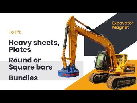 Excavator Magnet for Scrap Handling | Heavy Duty Scrap Lifting Magnet | Electro Flux
