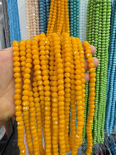 8mm Flat Crystal Glass Beads – DIY Jewelry Making Supplies for Bracelets & Necklaces, Smooth Shiny Craft Beads - Etsy