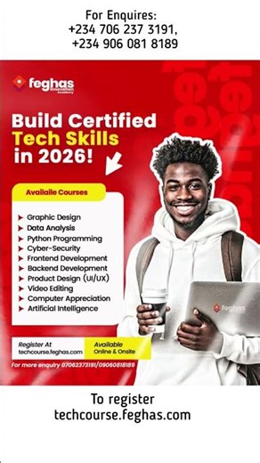Feghas Innovation Academy skills in Microsoft Office (Word, Excel, PowerPoint) and basic computer