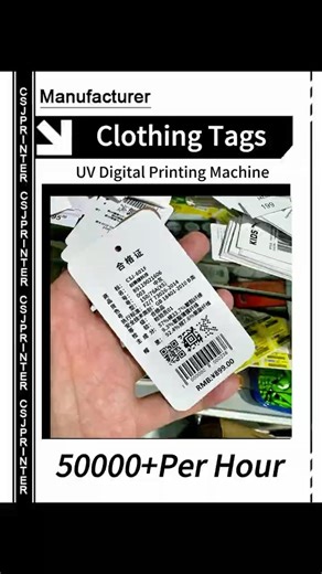 High speed clothing tags uv digital printing machine, variable data printer