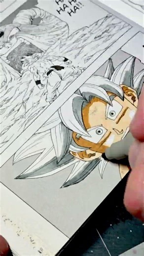 Coloring my Dragon Ball Super Manga🎨 #dragonball #anime #art