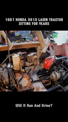 Clean Abandoned 1987 Honda 3813 Lawn tractor sitting for years!#restoration #recovery #willitrun #old #engine #tractor #repair #truck #tiktok #fyp | Tube Restoration