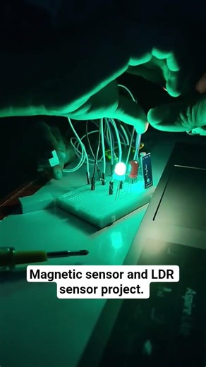Magnetic sensor and LDR sensor project. #remix #arduino #arduino #lifeisbutadream #lifeisbutadreamb.