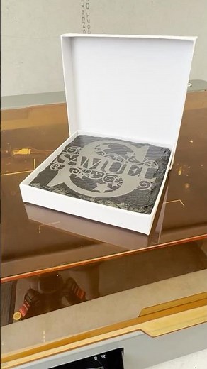 The AMAZING Result of Laser Engraving a Monogram Slate Coaster with My Ortur R2