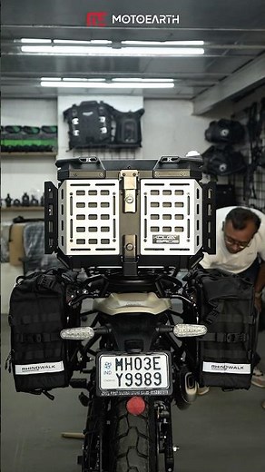 Camper top box and saddle bag installation on Himalayan 450