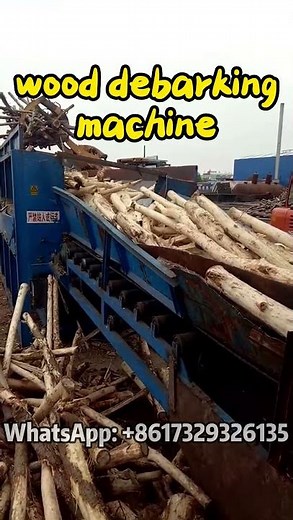 How a Wood Debarker Works | Powerful Tree Bark Removal Machine #woodworking #wood