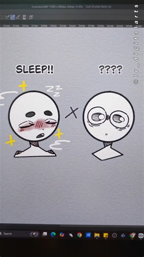 Manga Expressions: Sleepy!! VS ??? 😴 #digitalart #shorts #drawing #art #digitaldrawing