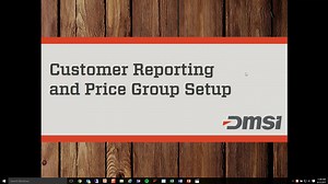 Customer Reporting and Price Group Setup