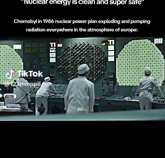 On April 26, 1986, the Number Four RBMK reactor at the nuclear power plant at Chernobyl, Ukraine, went out of control during a test at low-power, leading to an explosion and fire that demolished the reactor building and released large amounts of radiation into the atmosphere.#nuclear