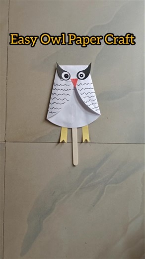 Cute Owl Paper Craft 🦉 | Easy DIY Paper Owl #artandcraft #craft #easycraft #shorts