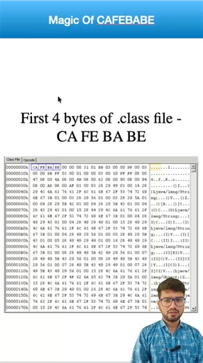 Akshay | Tech | Coder on Instagram: "Why Java Developers Love Coffee? ☕ The Story of CAFEBABE! What you’ll learn in this video: The Magic Number: Why the first 4 bytes of a Java class file are always CA FE BA BE. JVM Validation: How the Java Virtual Machine uses this code to verify file integrity. The Origin Story: James Gosling’s love for coffee and how it influenced the naming of the language. Oak to Java: The transition from the original name 'Oak' to the iconic 'Java' we know today. If you l