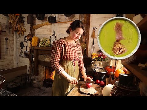 Cooking Dinner in 1820s America - October