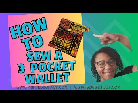Beginner Sewing Project | How to sew a 3 pocket wallet