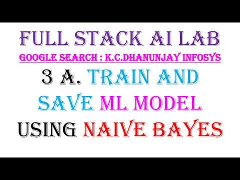 Train and save ML model using Naive Bayes