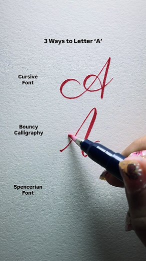 3 Ways to Letter A – Simple Calligraphy Techniques
