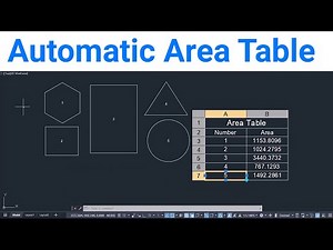Automatic Area Table | AutoCAD Table