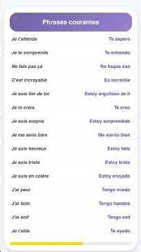 Phrases courants 🎧#espagnol #frances #apprendre #español #français