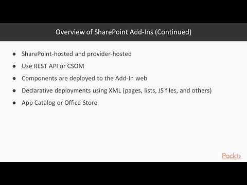 Mastering SharePoint 2019: Overview of SharePoint Add-Ins and SharePoint Framework | packtpub.com