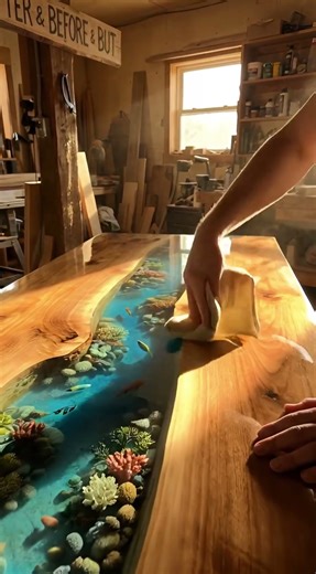 This Table Has a Hidden Aquarium Inside… 🐠 (Looks 100% Real)