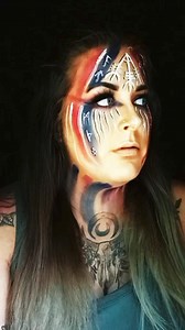Viking cosplay makeup tutorial ♥️🤍💙 #cosplay #RedWhiteBlue #makeup #viking #tutorial | Alisha Ann Arnett