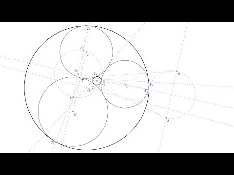 Circunferencia tangente a tres circunferencias tangentes entre si