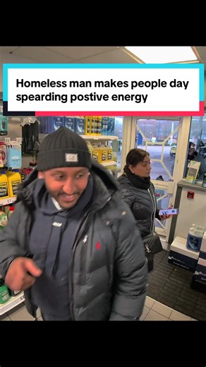 Homeless Individual Spreads Joy Through Positive Energy
