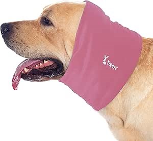 Dog Hoodie, Soft Snoods for Dogs, Breathable Dog Head Wrap Ear Cover for Anxiety Relief and Calming, Ear Wraps for Dogs Reduce Anxiety (Pink, M)