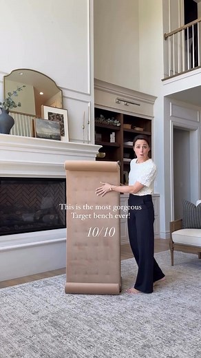 Link to shop: https://target.markable.ai/FfthLyDr I’m ranking it #1 ♥️My stunning designer look-for-less bench that I STILL can’t get over. This velvet bolster bench is a a 10/10 both in style and price point: You get high end vibes with a far more attainable budget, and it is truly a statement piece! Truth be told, I’m SHOCKED that this bench has flown under the radar the way it has! The fawn color velvet adds the perfect amount of warmth and cozy factor, and the overall design just screams lux