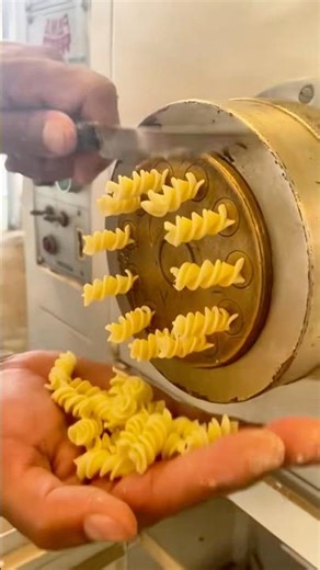 Watch How Spiral Pasta Is Instantly Formed by a Powerful Pasta Making Machine #work