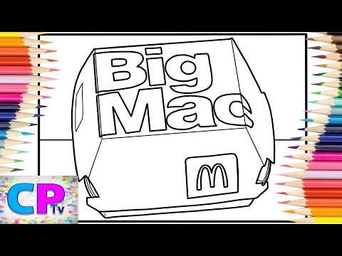Big Mac Box/McDonald`s Big Mac Meal/Creative Drawing/Art Therapy/Relaxing Coloring Pages