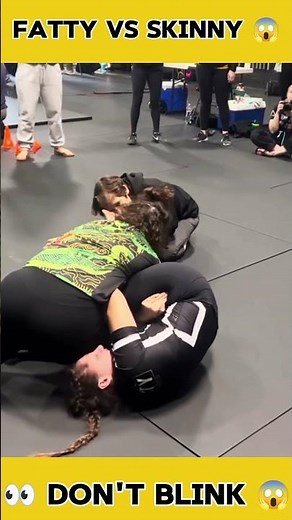 Strength VS technique 😱| Fatty VS Skinny Girl Bjj Match|