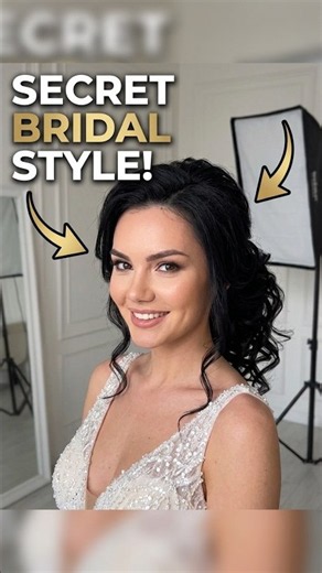 Elegant low bun with face framing layers #bridal #hairstyle #viral