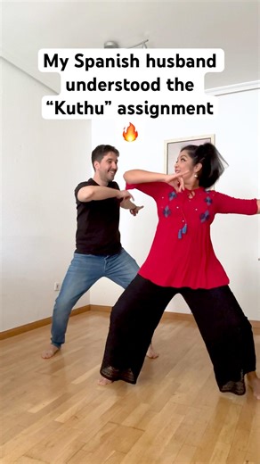 My Spanish 🇪🇸 hubby understood the “Kuthu” assignment 🔥🤯